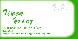timea hricz business card