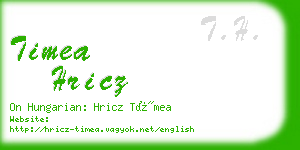 timea hricz business card